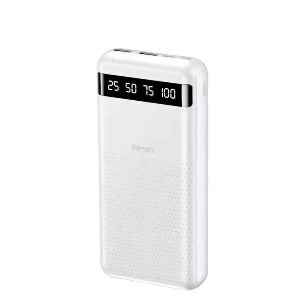 20000mAh Power Bank Portable Charger Remax RPP-11 Fast Charging LED White